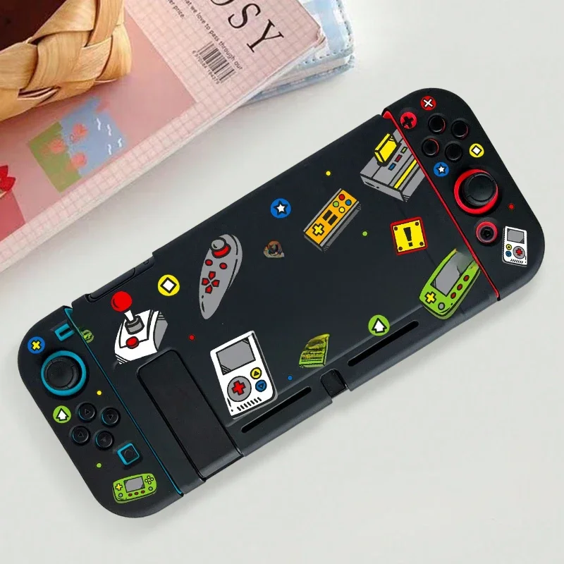 Étui de protection pour Nintendo Switch, dessin animé, housse de protection pour Console de jeu, accessoires de poignée, coque Anti-chute en TPU, accessoires de jeu
