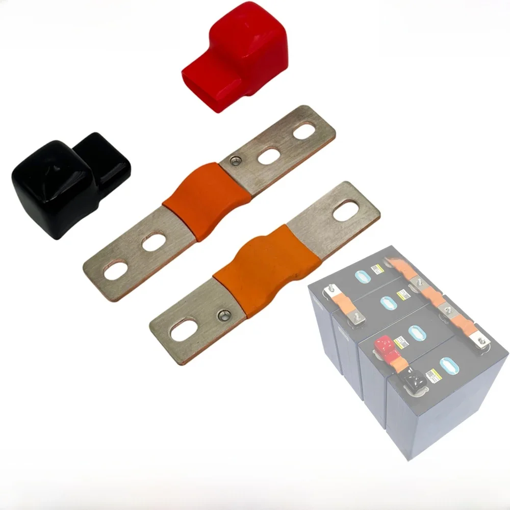 Turmera 12V Busbar Lifepo4 Batterij Flexibele Koperen Connector 56mm 74mm 2mm 300A voor 3.2V 280Ah 320Ah 340Ah Lifepo4 Batterij Gebruik - afbeelding 2