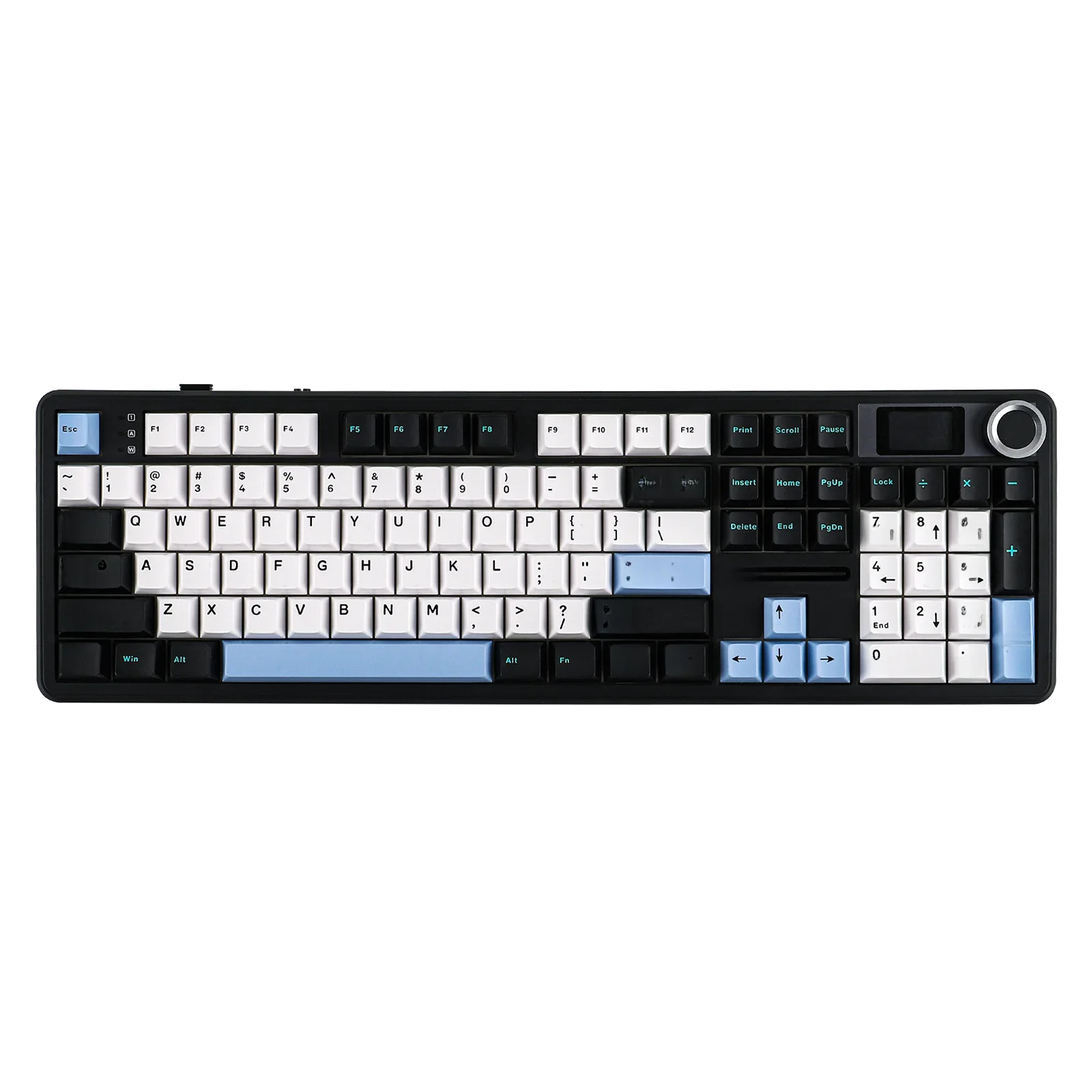 EPOMAKER X AULA F108 PRO Pełnowymiarowy układ 100% ANSI Hot Swap Przewodowa/2,4 GHz/Bezprzewodowa klawiatura mechaniczna Bluetooth Podświetlenie RGB — zdjęcie produktu 7