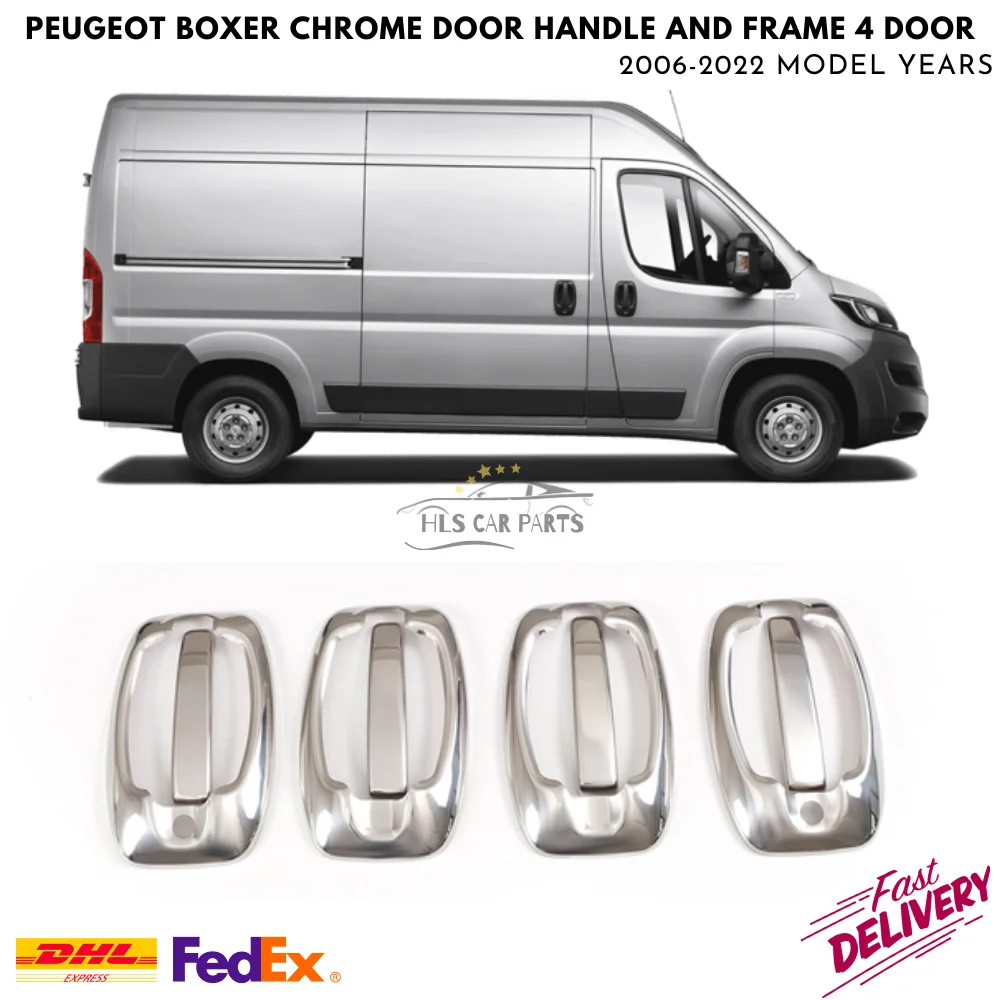 

Хромированная дверная ручка и рама для Peugeot Boxer, 4 двери, модель 2006-2022 года, хромированные автомобильные аксессуары, Бесплатная доставка