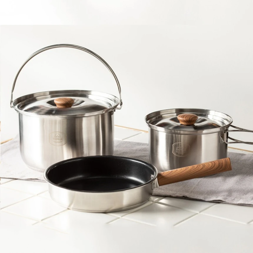 وعاء تخييم ثلاثي الجوفاء من فايمر ، بيمارن مع حقيبة محمولة ، 15 نوعًا ، مجموعة كاملة