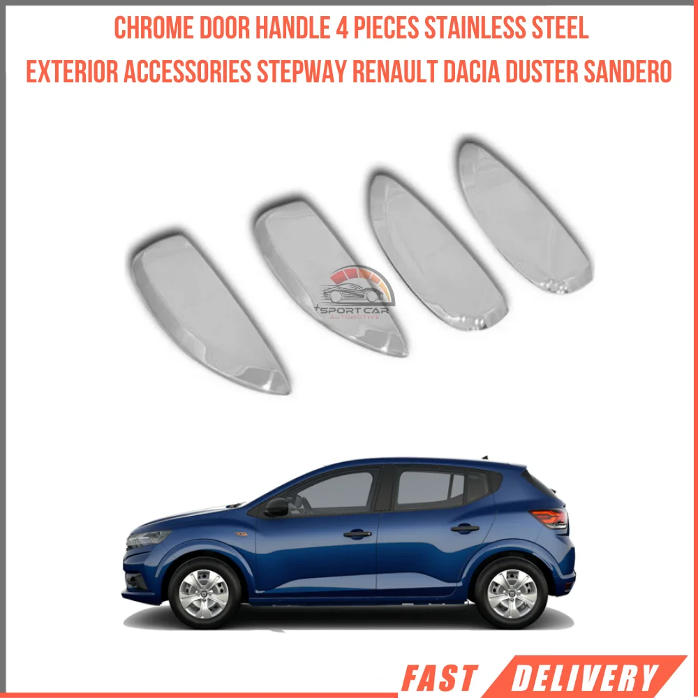 

For Chrome Door Handle 4 Pieces Stainless Steel Exterior Accessories Stepway Renault Dacia Duster Sandero High Quality