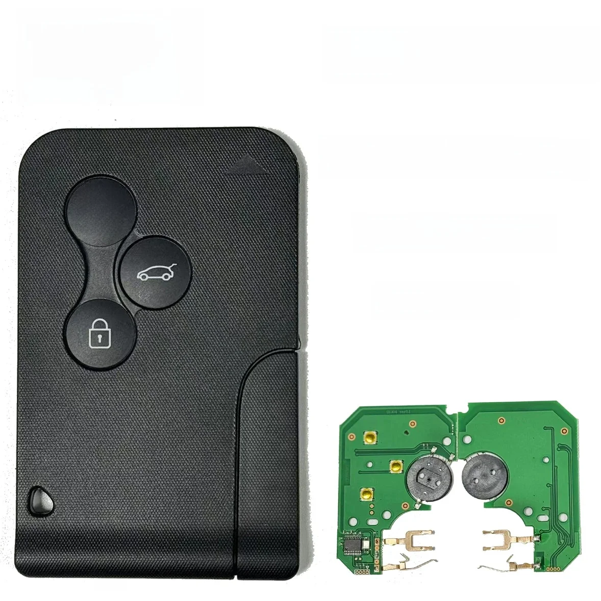 SilKY 433Mhz ID46 PCF7947 puce 3 boutons clé à distance pour Renault Megane 2 3 Scenic Clio 2003-2008 grande carte intelligente d'urgence