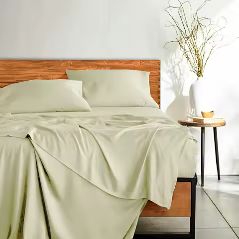 LUX Décor Bamboo Viscose Sheet Sets - Organic 35% Viscose derived from Bamboo Rayon Blend with... product image