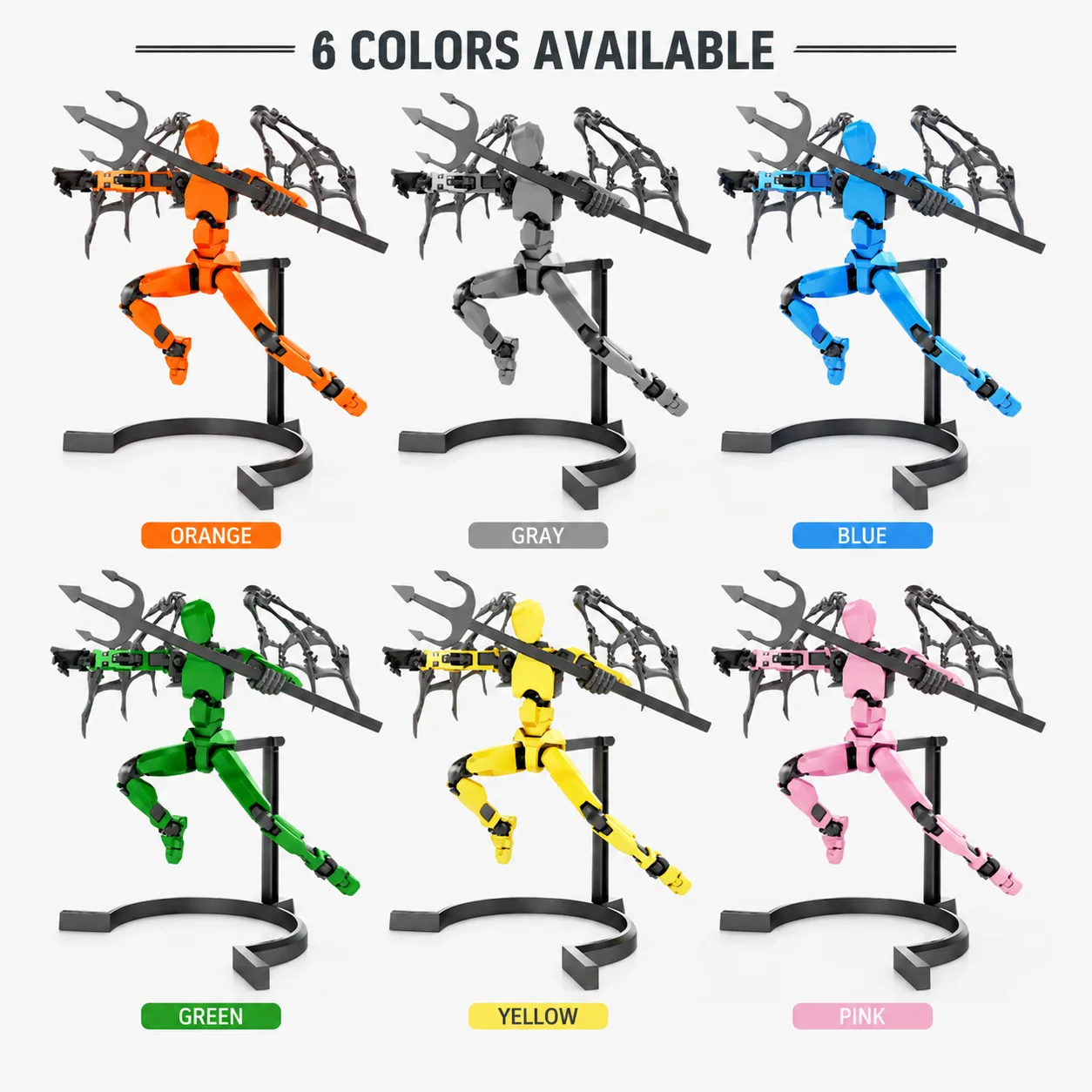3D Printed Movable Posable Doll Figures for Collectors, Daily Home Desktop Decoration, Fine Assembly Party Gift