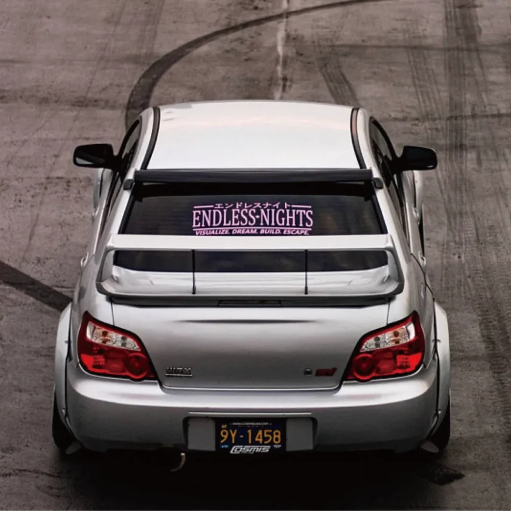 Stiker Mobil Tak Berujung Malam JDM Drift Stance Anime Motivation Dream Build Escape After The File Glass Dekorasi Vinyl Decals