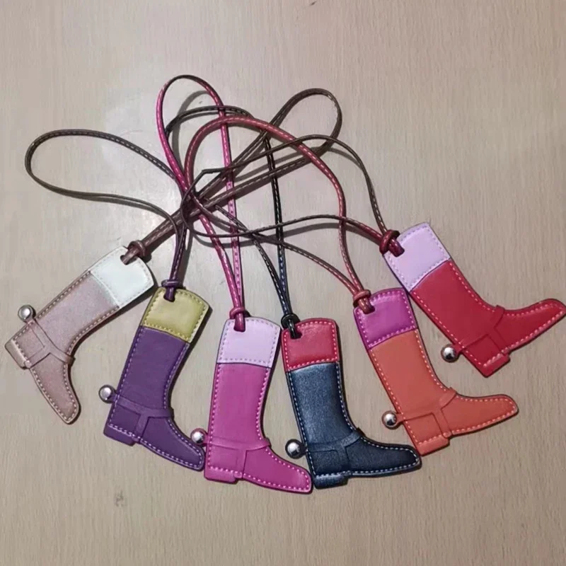 Porte-clés en cuir PU pour bottes en fer à cheval, pendentif de sac à la mode pour femmes, accessoires, livraison directe