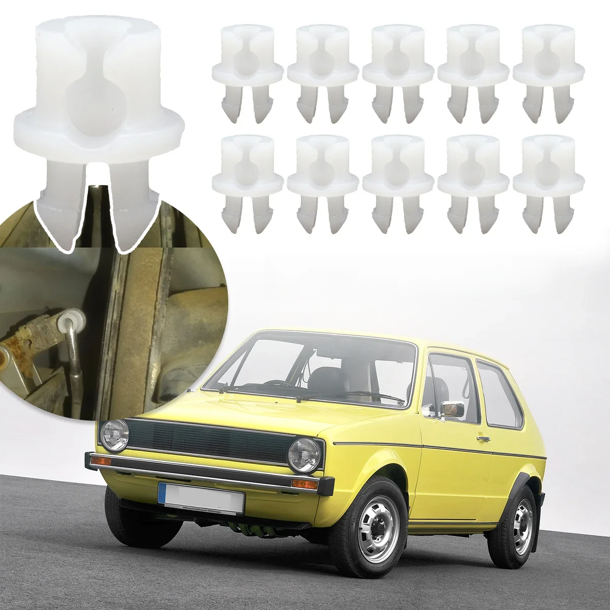 10X Clips de liaison de connecteur de tige de serrure de porte pour VW GOLF MK1 MK2 MK3 MK4 Jetta, loquet intérieur avant et arrière, fixation de pince de réparation