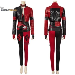 Harleen Cosplay Quinn Costume Monster Jacket Pants Vest Sets Halloween Christmas Adult Women New Year Party Clothes XXS-3XL