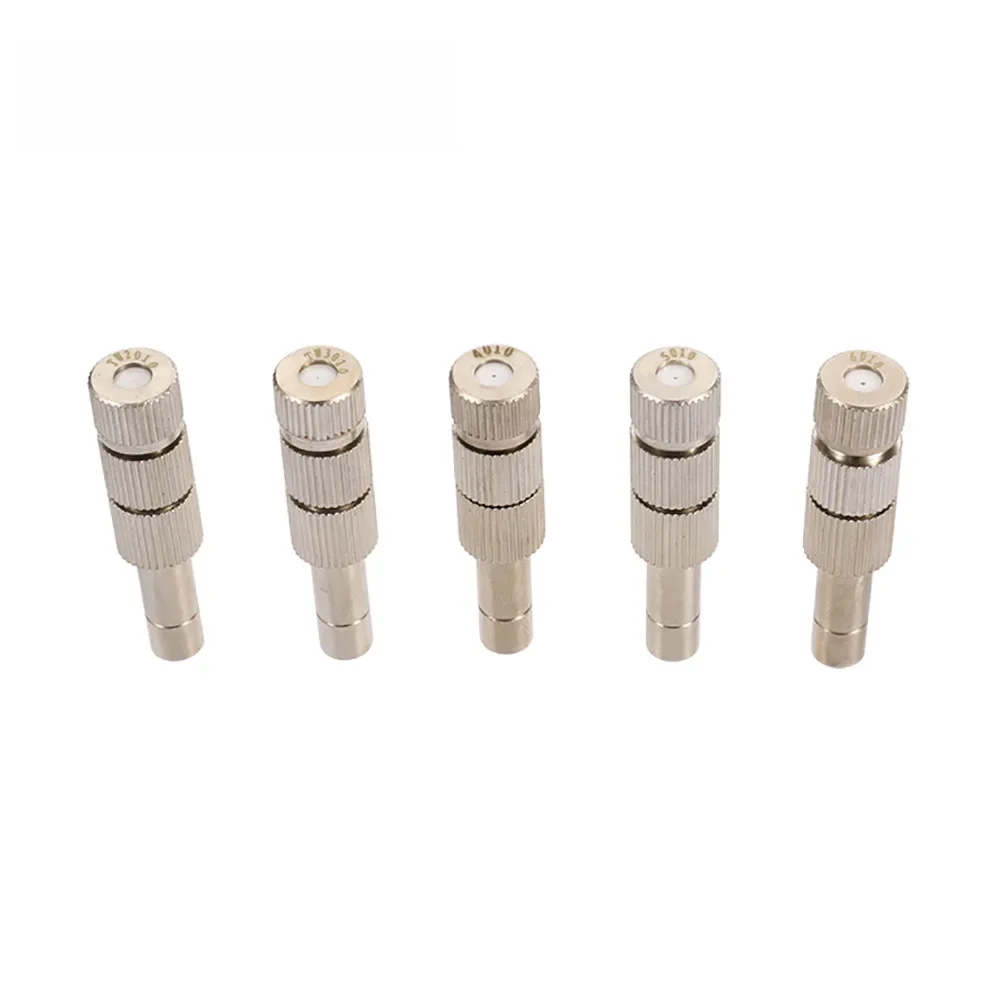 6mm metalowa niskociśnieniowa dysza zamgławiająca z szybkozłączem z filtrem wewnątrz 0,2/0,3/0,4/0,5/0,6mm dysza chłodząca opryskiwacz nawadniający — zdjęcie 2