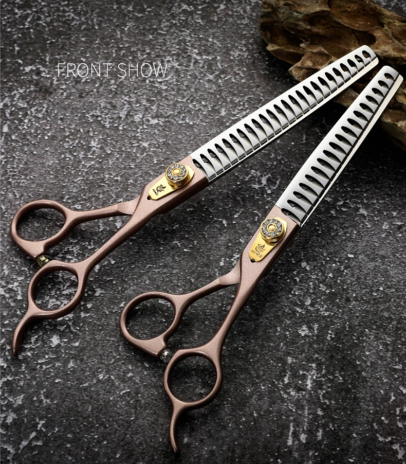 Fenice 7/7,5/8 Zoll JP440C Stahl Professionelle Hundepflege-Effilierschere für Hunde Haarschere ножницы Tijeras – Detail 3