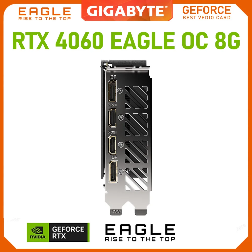 Imagem -05 - Gigabyte-placa Gráfica Geforce Rtx 4060 Eagle oc 8g 128bit 17000 Mhz Fãs Triplos Pci-e 4.0 Novo Gddr6