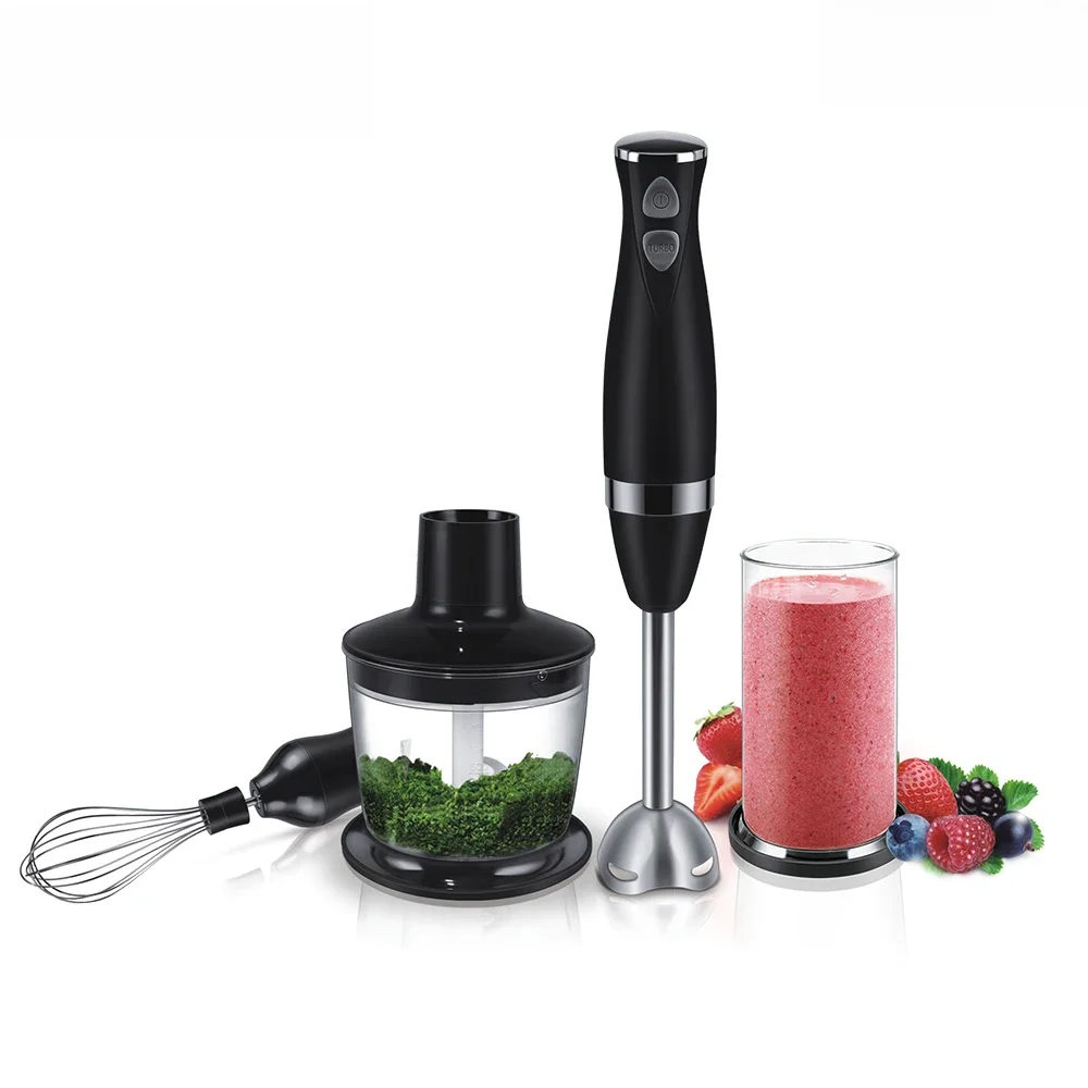 Rvs Staafmixer 3 In 1 Onderdompeling Elektrische Voedsel Mixer Met Kom Keuken Groente Vleesmolen Chopper Garde Sonifer - afbeelding 2