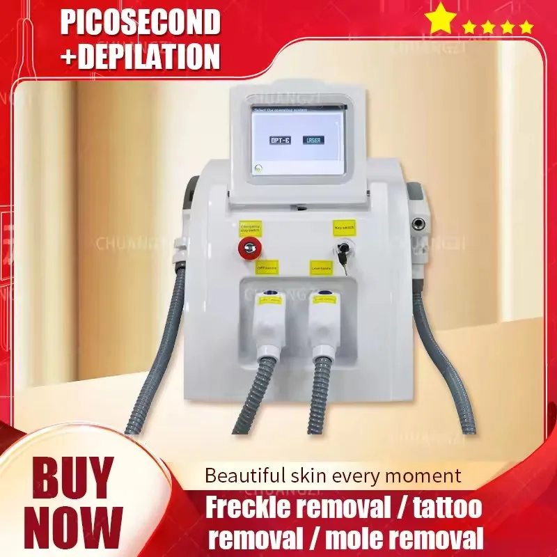 Máquina 2 En 1 Multifunción Ipl Opt Para Depilación Y Eliminación De Tatuajes Nd Yag, Picosegundos, Pigmentación De La Piel, Eliminación De Manchas Sin Dolor — -40%, 330.46€ Coupon, from 495.69€ – 40% descuento – €495.69