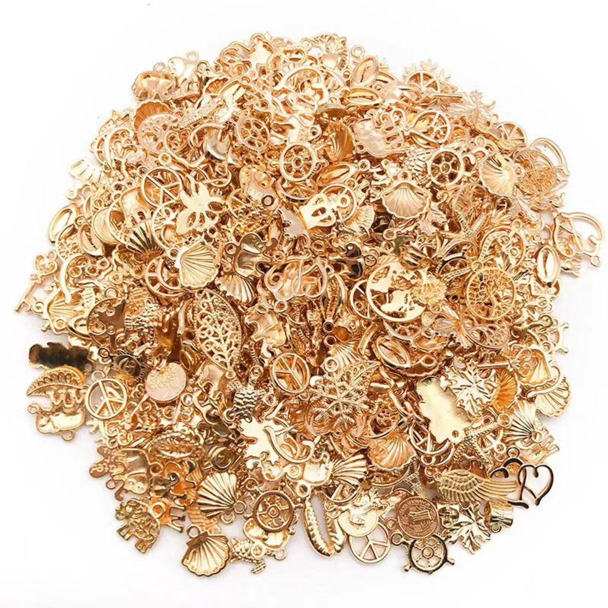 20/30/50pcs Alloy KC Golden Fashion Charms Various Mixed Pendants for DIY Bracelet Necklace Jewelry Making Accessories