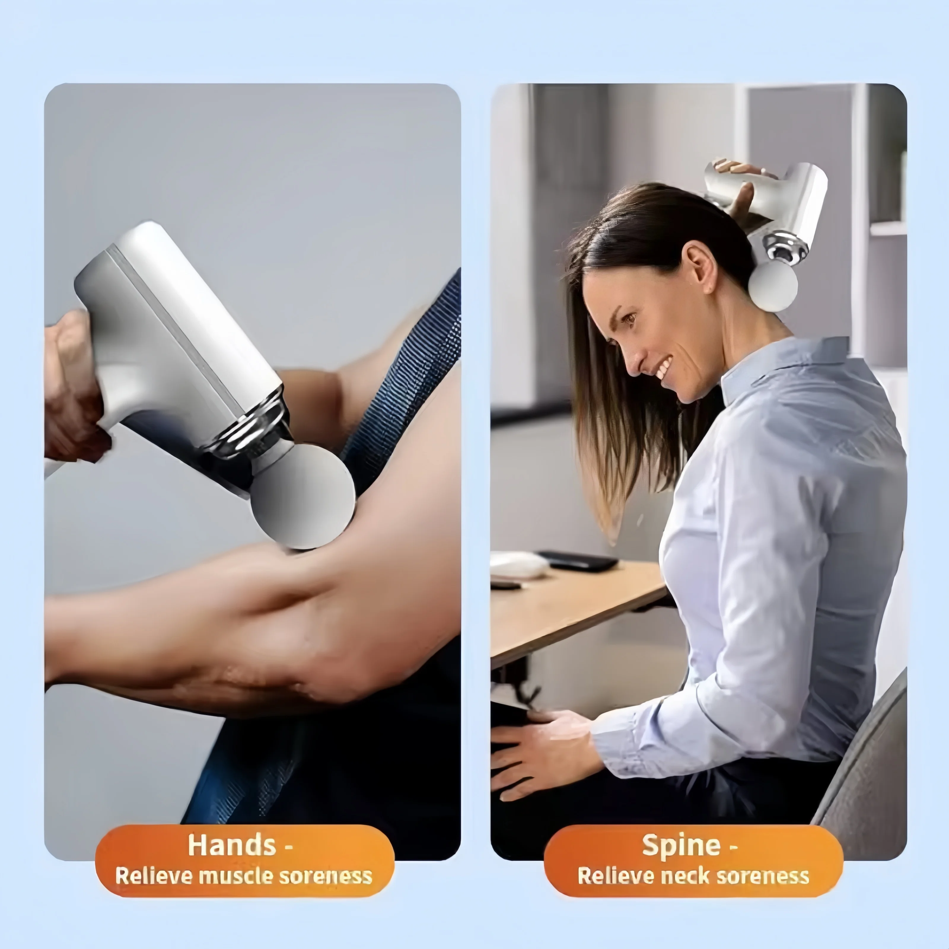 미니 근육 마사지건 휴대용 마사지기 전신 마사지기 등 목 다리 비례형 구멍 마사지건