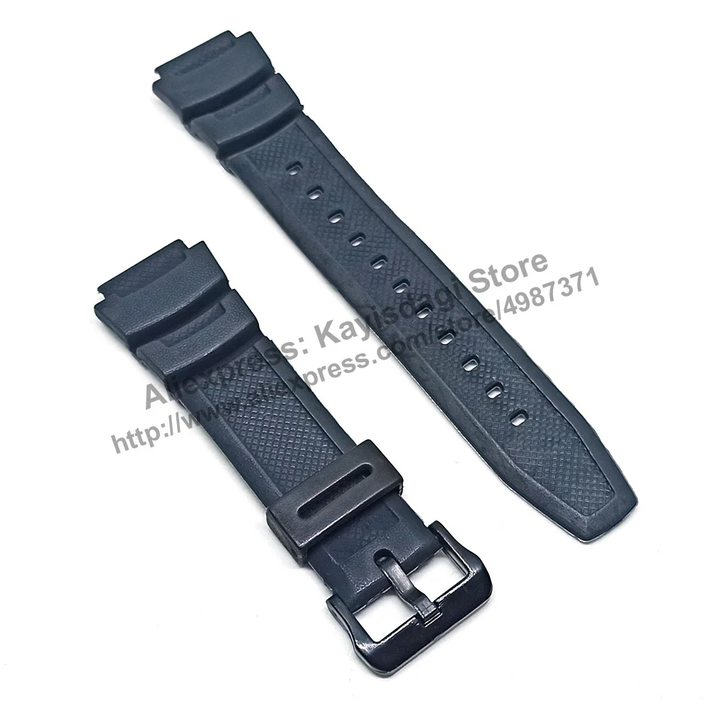 18mm Black , Blue , Green Rubber Watch Band / Strap Compatible for Casio W-218 , W-S200H , W-S210H , W-215 ,