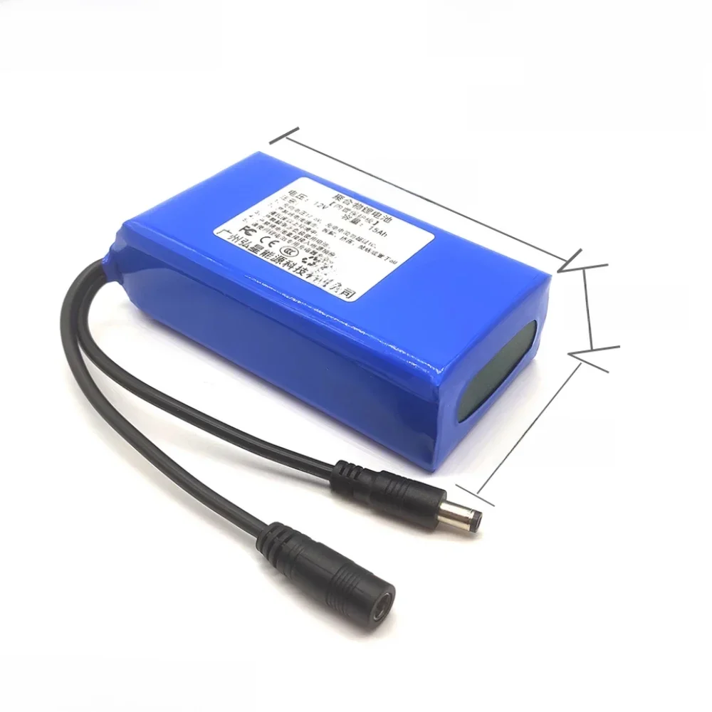 12V lithium battery pack small volume For outdoor night market stall LED light with strip mobile power Large capacity 3000mAh