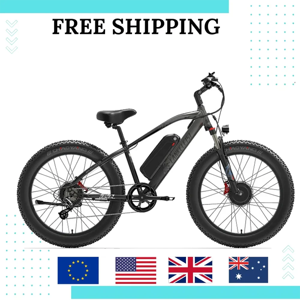 

EU Warehouse MG740 E Bike Dual Motor Electric Fat Bike 26x4.0 Fatbike