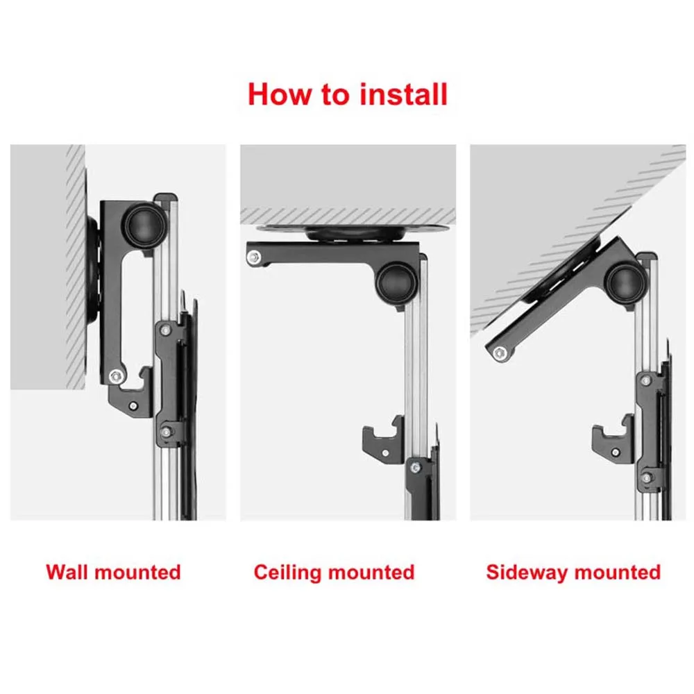 wall mount for monitor, ceiling mount for monitor, sideway mount 3 in 1 ideal for digital signage, stretched bar lcd display