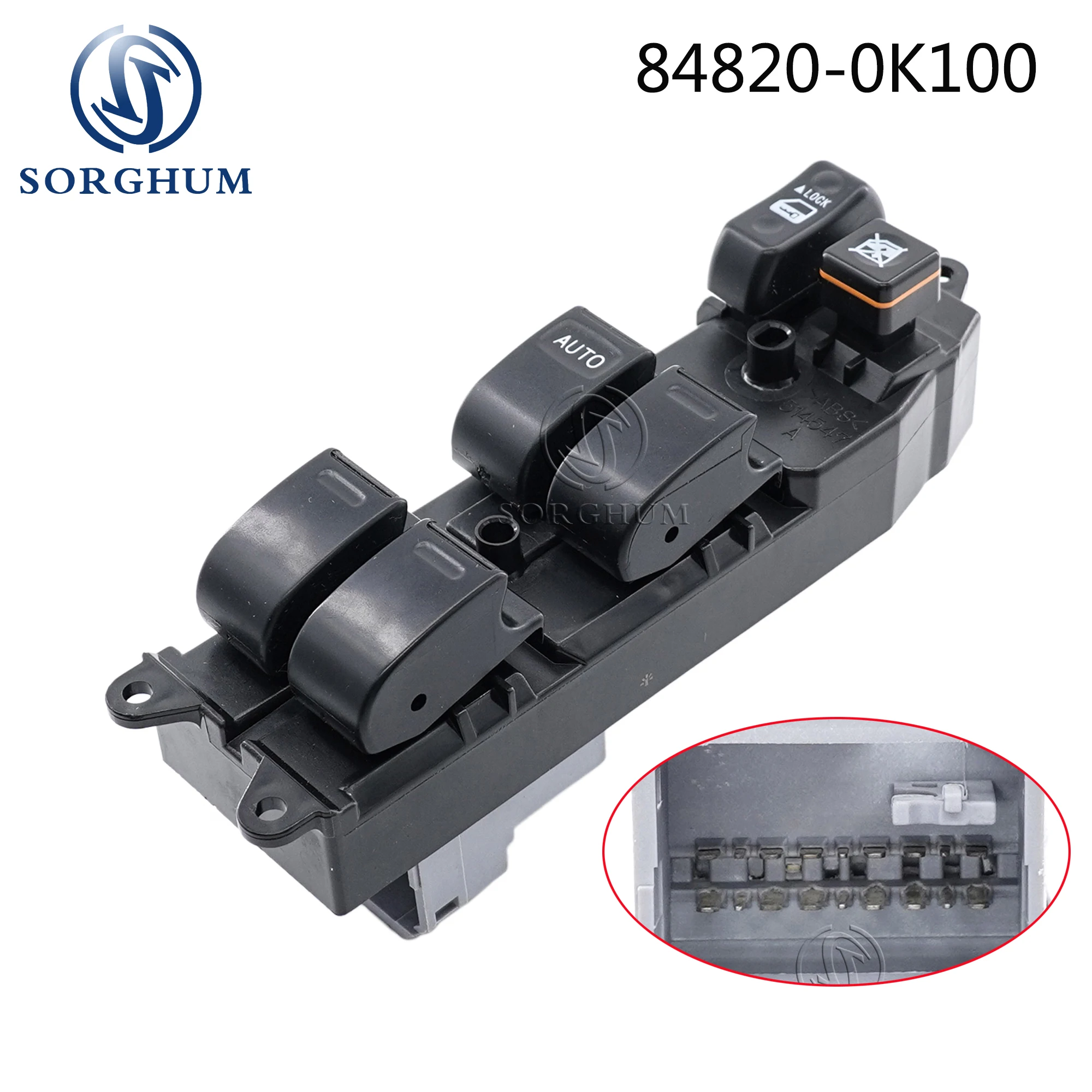 Sorghum 84820-0K100 84820-12480 Electric Power Master Power Window Control Switch Button For 2004-2015 Toyota Fortuner Hilux