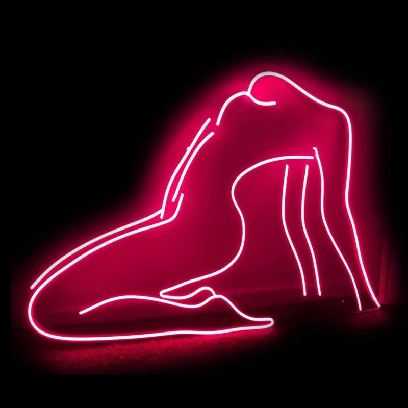 

Sex Body Female Adult Room Glass Neon Sign For Club Advertise Beer Hotel Man Cave Room Decor Handmade Artwork Visual Wall Lamp