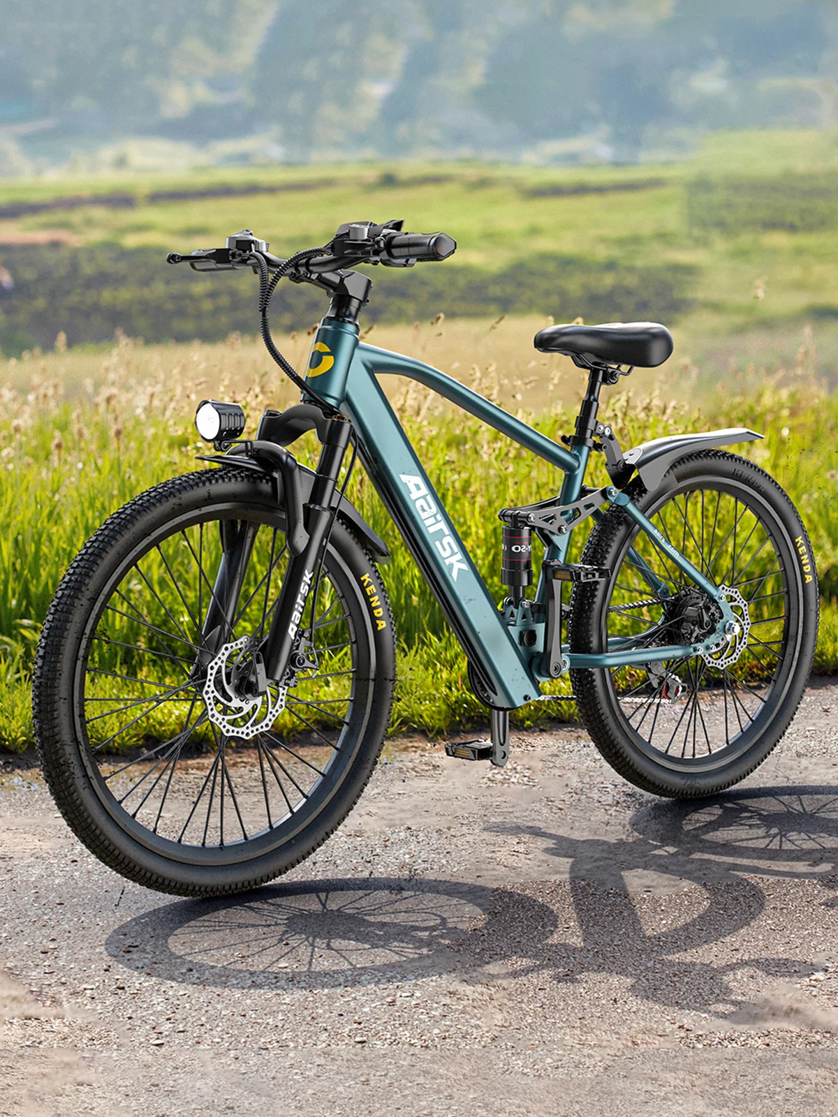 Aairsk Gt900 Elektrofahrrad mit Doppelfederung, 21 Gängen, 36V 13Ah Akku, 26"X1.95" Reifen, 40-60 km Reichweite pro Ladung, 25 km/h Geschwindigkeit, 250W Motor, E-Bike für Erwachsene