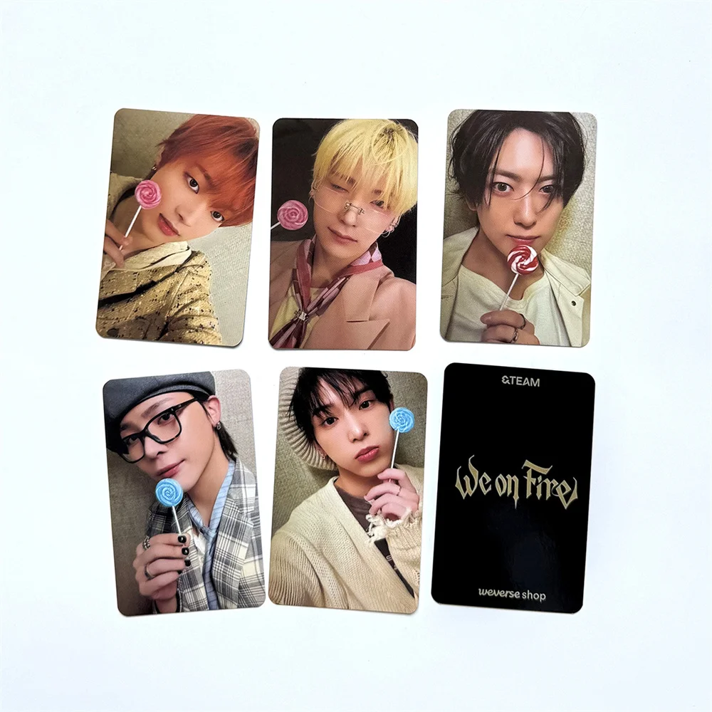 &TEAM Character Props TEAM WE ON FIRE Photocard High Quality INS Style Double Sides Printing LOMO Card K NICHOLAS FUMA Fans Gift