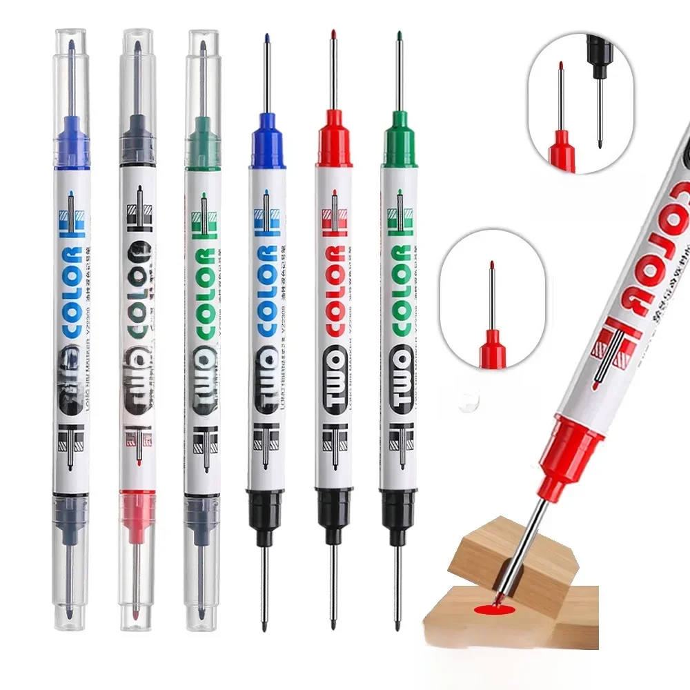 20mm Double-Tip-Colors Deep Hole Long Head Nib Markers For Metal Pen Waterproof Bathroom Woodworking Decoration Multi-Purpose — zdjęcie 2