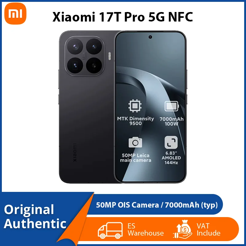 Xiaomi 17T Pro 5G NFC Mobiele Telefoon MediaTek Dimensity 9500 Processor 7000mAh Batterij 50MP OIS Camera 6.83" 144Hz Display IP68