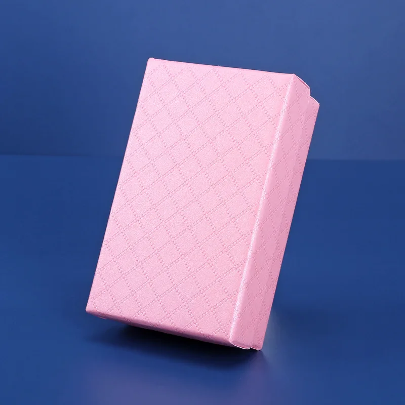 10 Stück 8 x 5 x 2,5 cm Papier-Schmuck-Organizer-Box für Halskette, Ring, Ohrringe, Verpackung, Geschenkboxen, Display mit schwarzem Schwamm – Detail 3