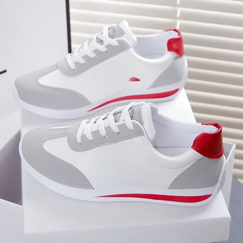 Baskets respirantes polyvalentes pour femmes, tête ronde, bouche profonde, dentelle croisée, baskets décontractées, designer