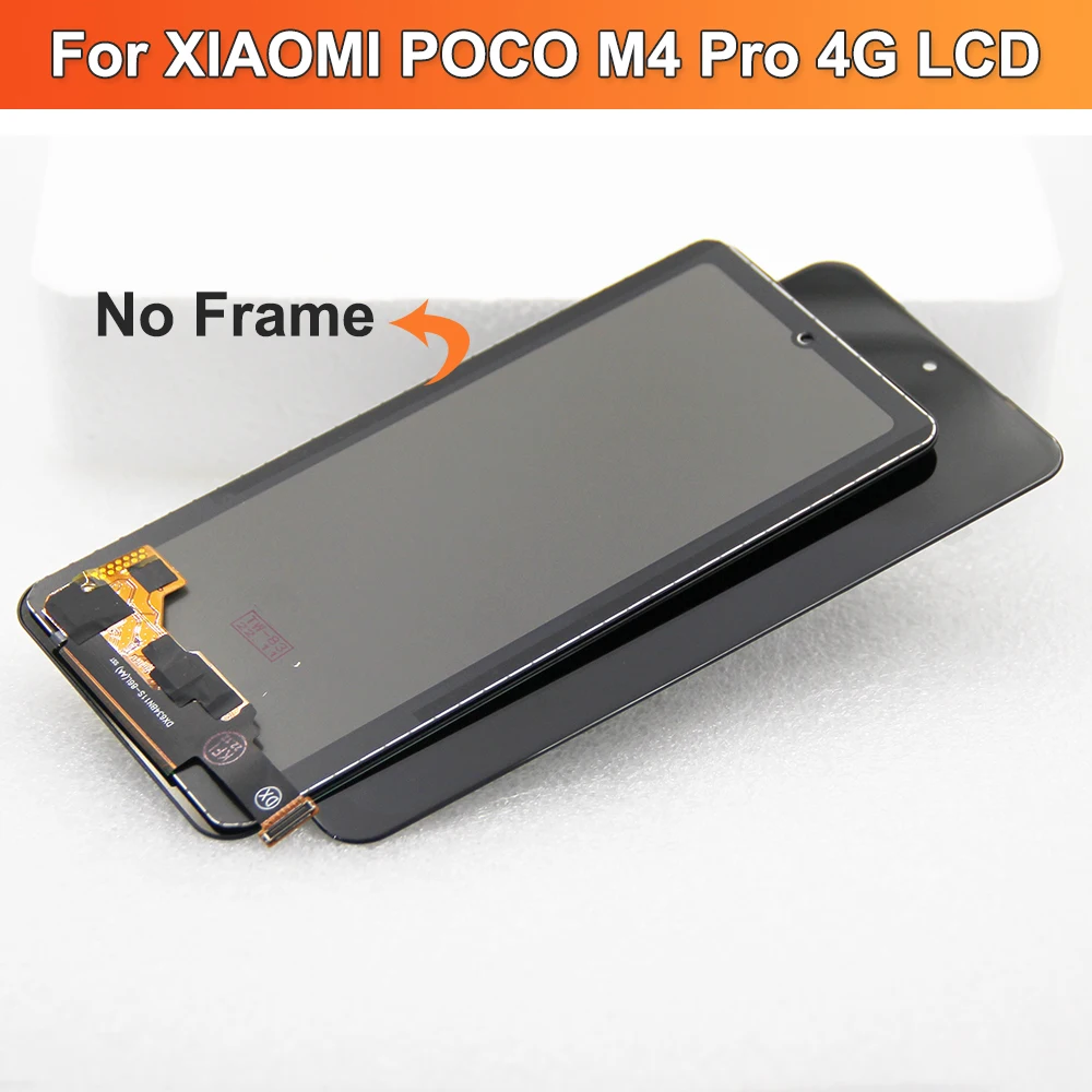 6.43\'\' Super AMOLED For Xiaomi Poco M4 Pro 4G LCD 2201117PI 2201117PG MZB0B5VI Display Touch Screen Panel Digitizer Assembly