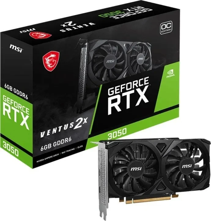 中古 MSI GeForce RTX 3050 VENTUS 2X E 6G OC グラフィックスカード