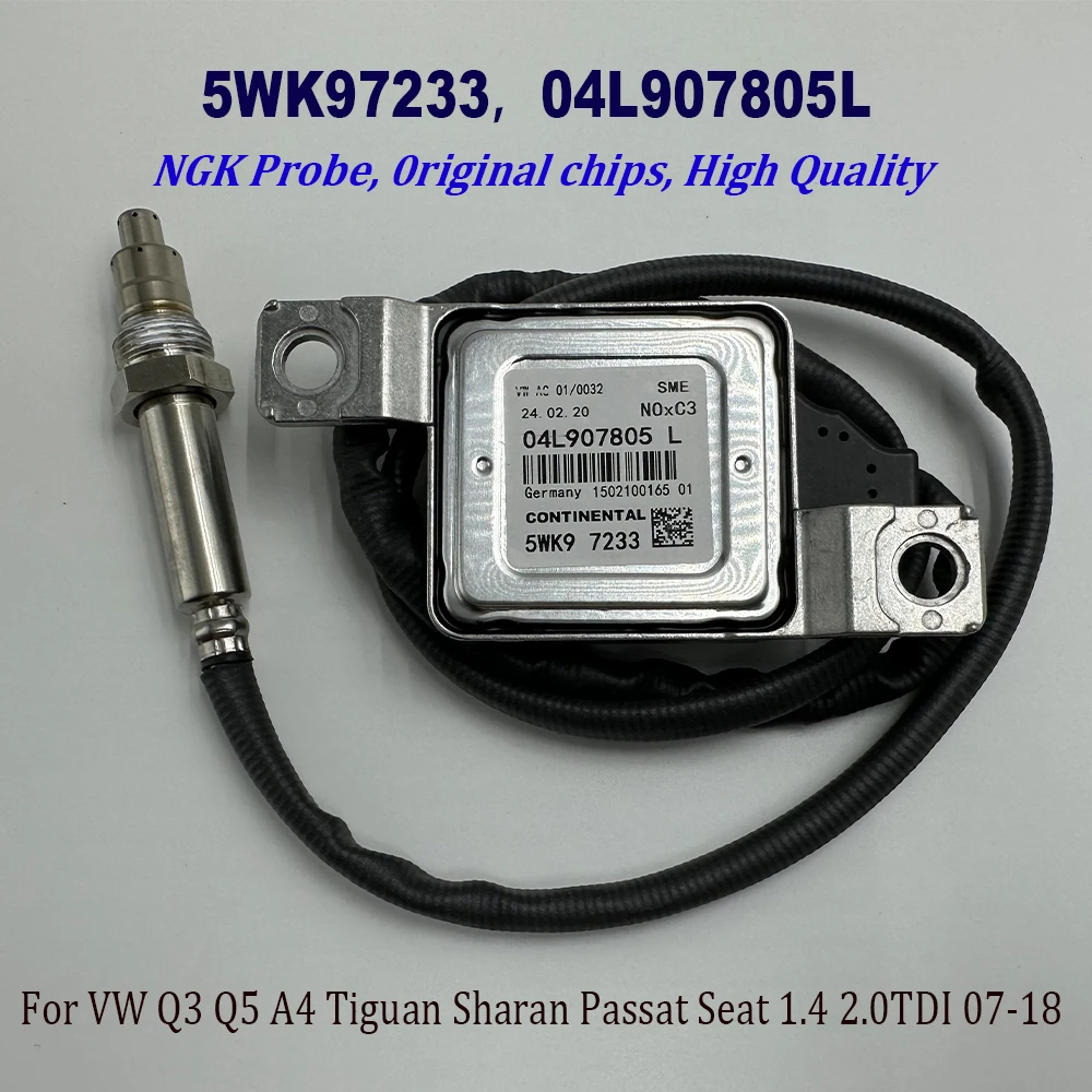 

High Quality 04L907805L 5WK97233 For NGK Probe NOX Sensor For VW Q3 Q5 A4 Tiguan Sharan Passat Seat 1.4 2.0TDI 07-18 04L907807L