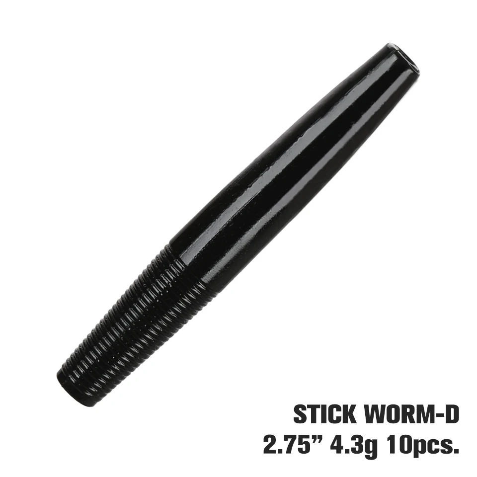 TSURINOYA Drijvende Stick Worm 70mm 4.3g 10 stuks Ned Rig Vis Aas Finesse Game Siliconen Kunstvis Aas Grub Worm Aas