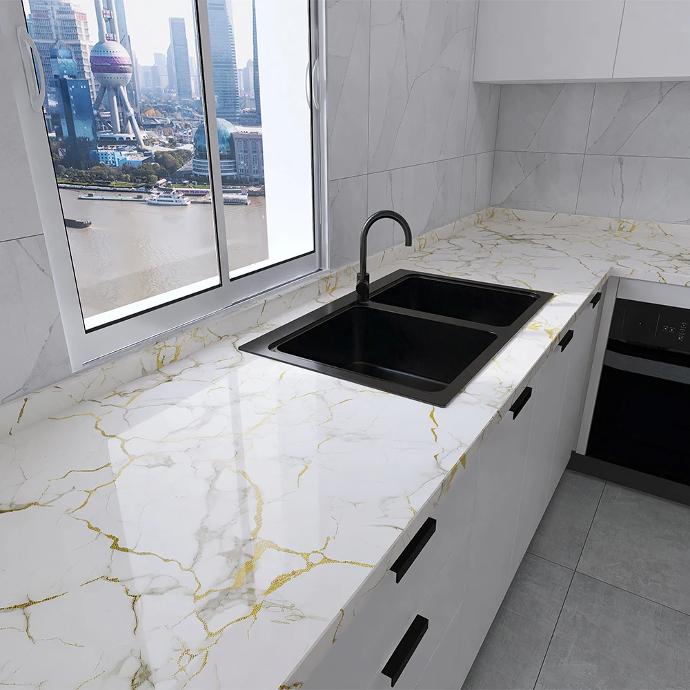 مناسبة للمطبخ ورق حائط ذاتي اللصق PVC ورق حائط ذاتي اللصق لتزيين المنزل ملصق مقاوم للماء والزيت #5