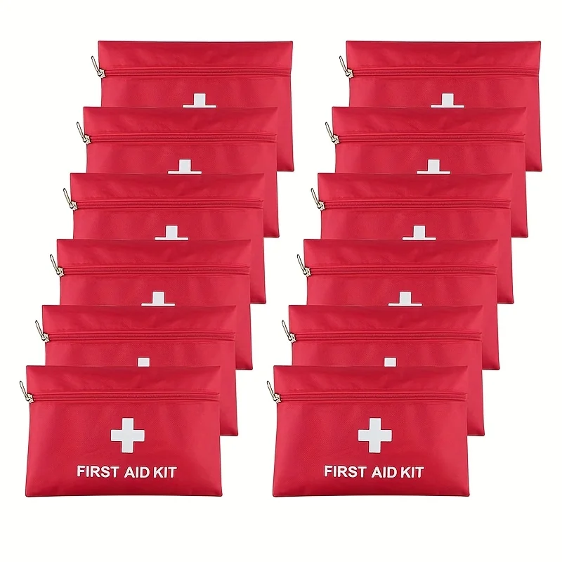 

12 шт. пустые сумки для аптечек, пустые дорожные сумки для неотложной помощи в доме, в офисе, в машине, на открытом воздухе, для кемпинга, пеших прогулок