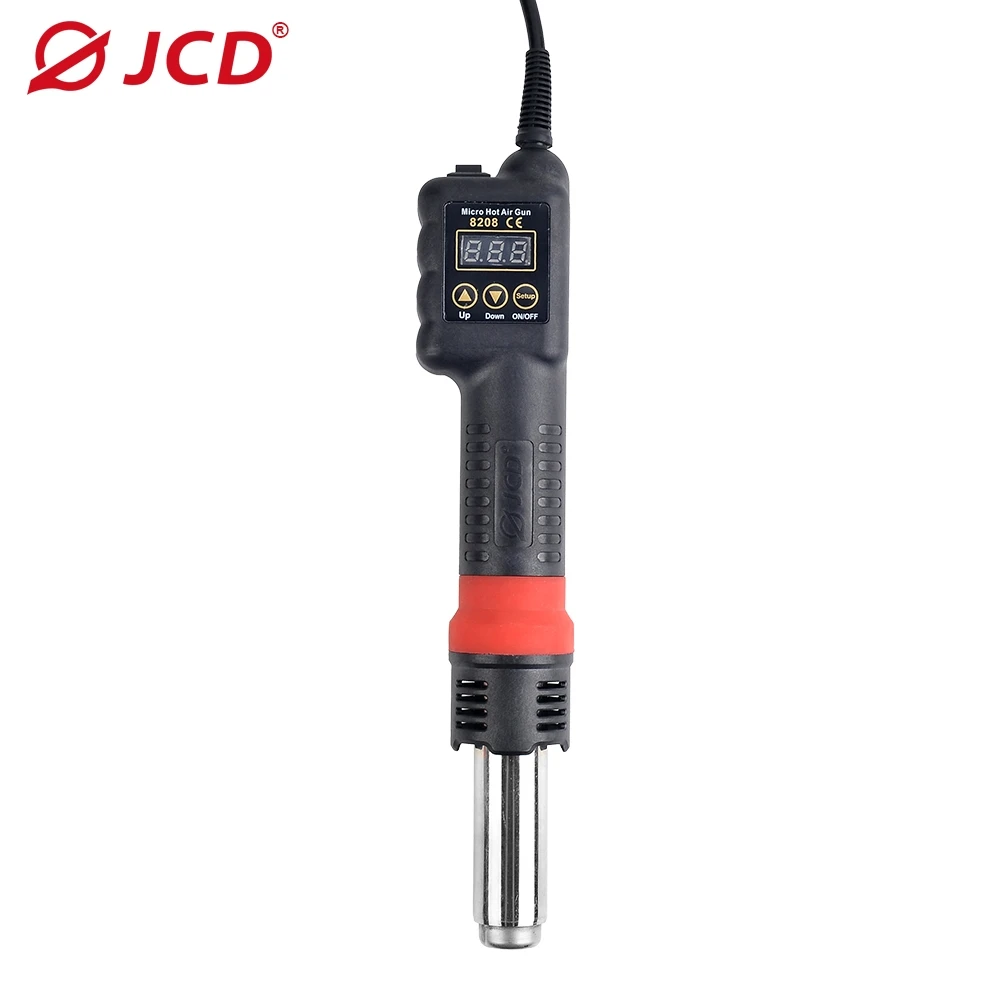 JCD 8208 750w Soldering Hot Air Gun Led Display 100℃-480℃ SMD Rework Station Heat Guns Heating Element 80w/60w Soldering Iron