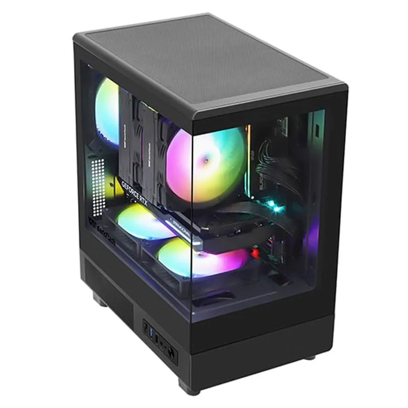 Darkflash Darkflash Db330M Rgb Tempered Glass Computer Pc Case (Black)