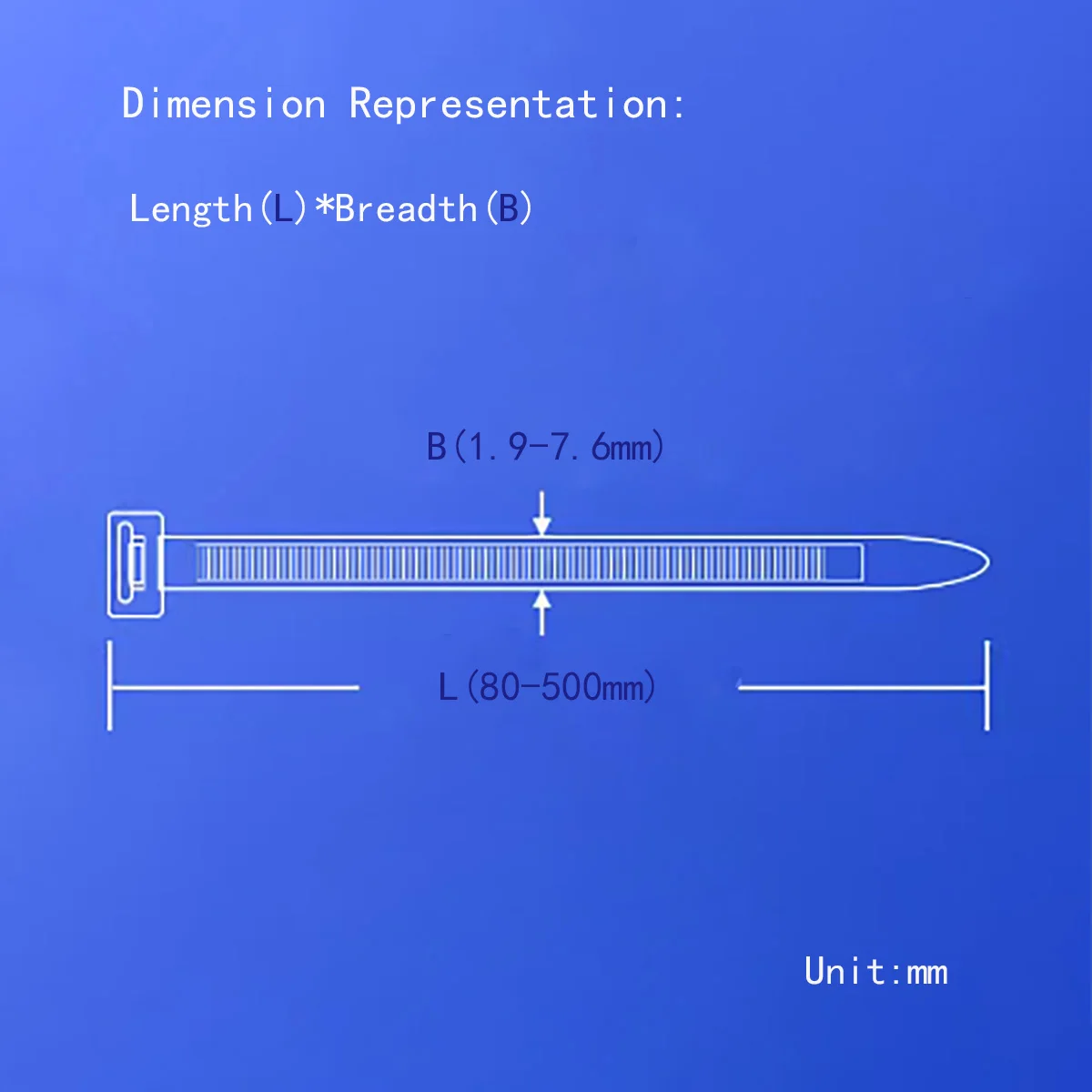 

High Strength Nylon Cable Tie/Self-Locking Plastic Strip Tensioner