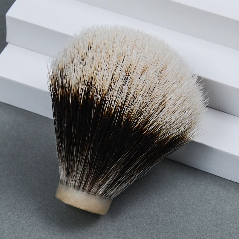 Two Band Badger Hair Shaving Brush Knot Soft Badger Hair Brush Head Handmade Wet Shave Kit Backbone Soft Tip For Shaving Brush