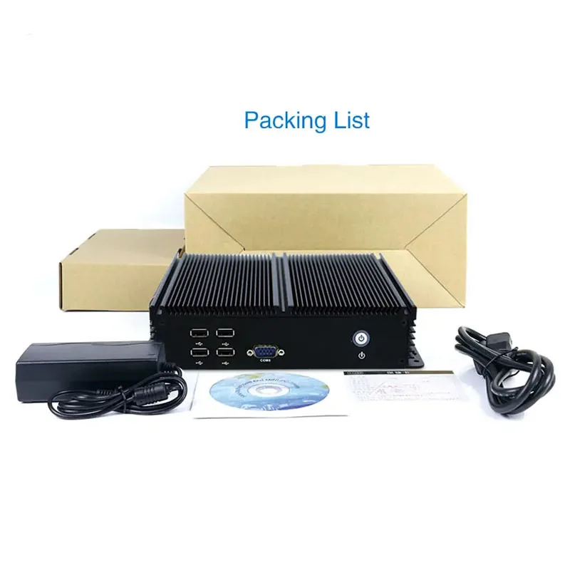 Partaker Dual LAN Fanless J1900 Mini PC con 6COM RS485 opzionale per l'istruzione, l'automazione medica e industriale, computer incorporato