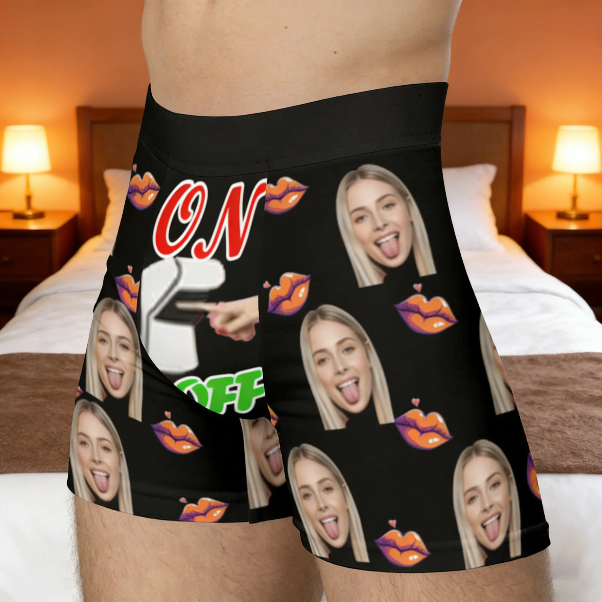 กางเกงบ็อกเซอร์ลายหน้าแบบส่วนตัว, ชุดชั้นในลายภาพถ่ายสั่งทำพิเศษ, ของขวัญวันครบรอบสำหรับเขา