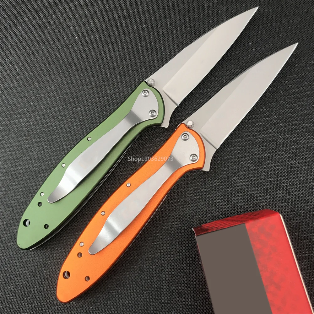 Multi-colors Ken Onion Leek 1660 Assisted Flipper Knife Bead Blast Plain Blade Rescue Outdoor Camping Folding EDC Knives