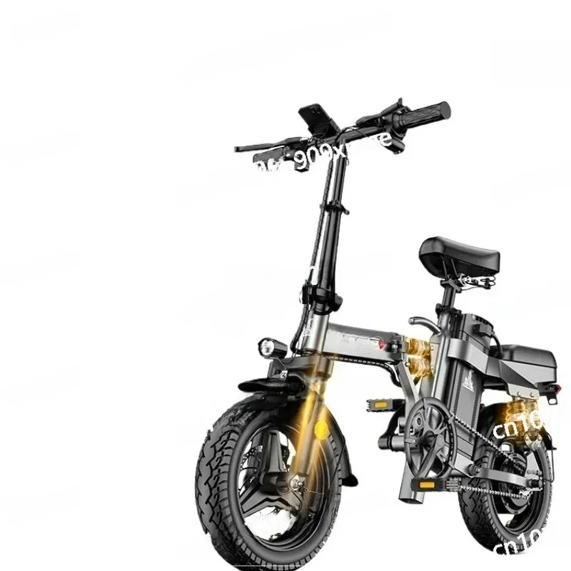AliExpress Folding Electric Bicycle New National Standard Lithium Battery Ultra-light Portable Small Battery Car