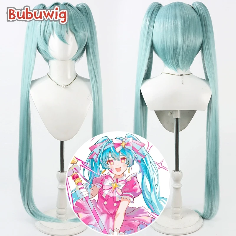 

Bubuwig Synthetic Hair Fashion Anime 100cm Long Straight Green Ponytail Cosplay Role Play Halloween Cos Wigs Wig Heat Resistant
