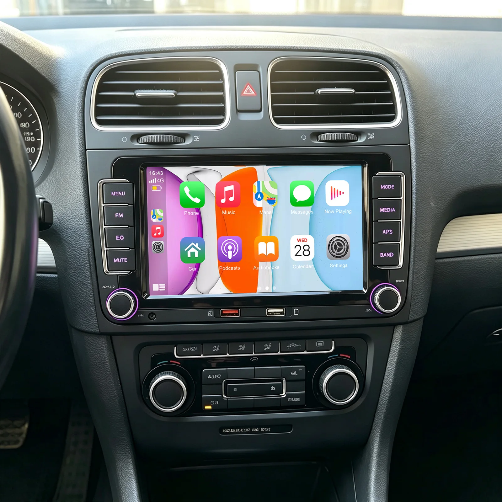 ESSGOO 7" WINCE Autoradio für VW Golf 5 6 Passat Polo CC T5 IPS Wireless Carplay Android Auto RDS FM Bluetooth Mirror Link Lenkradsteuerung Touchscreen Multimedia-Player