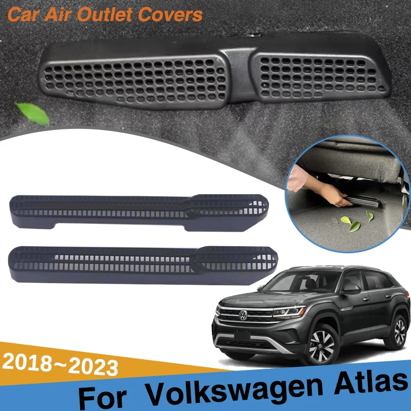 For VW Atlas 2018 Accessories Volkswagen Teramont 2018~2023 Car Air Under Seat Conditioning Anti-Clogging Covers Car Accessories