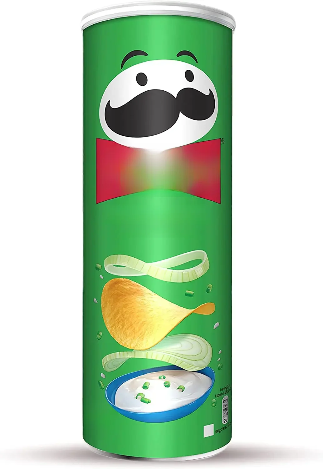 Pringles Batato Sour Cream Onion, Aperitivo torrado e leve, Forma Redonda, Aromatizado com Molho